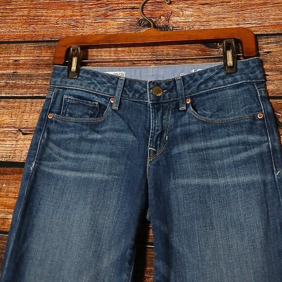 GAP 1969 Jeans Size 26 2 Sexy Boot Cut Low Rise Blue Denim '09 - Picture 4 of 9